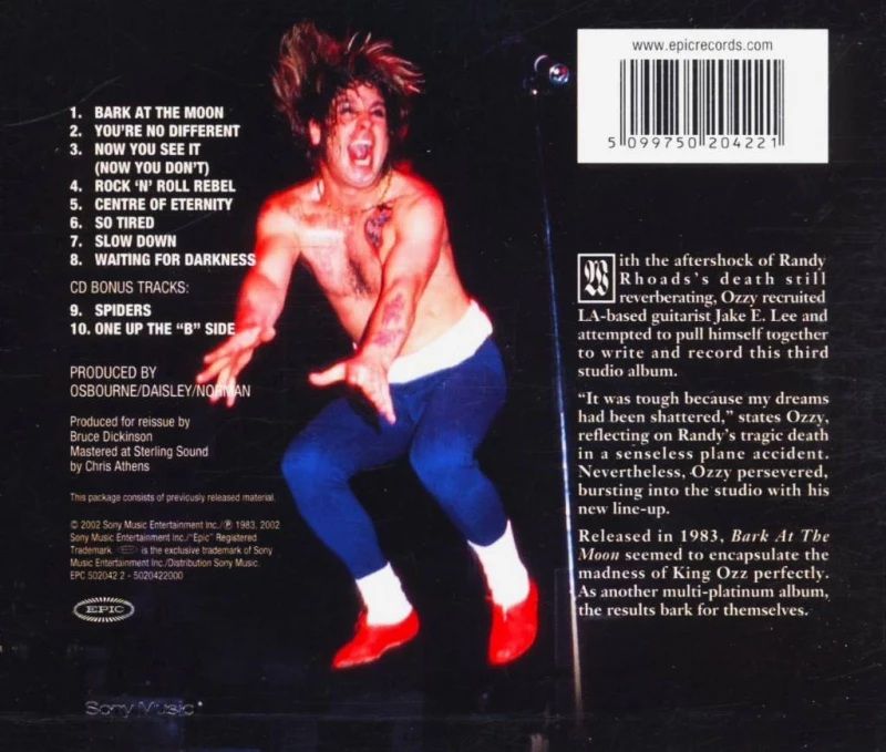 ⭐⭐⭐Polecam Kultowy Album CD Ozzy-ego Osbournea Bark At the Moon, Szczecin — 2/12